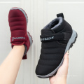 Black Red Comfortable Ladies Winter Shoes Snow Sneakers Size 36-41 Chaussures Femme Warm Plush Casual Shoes Winter Women Flats